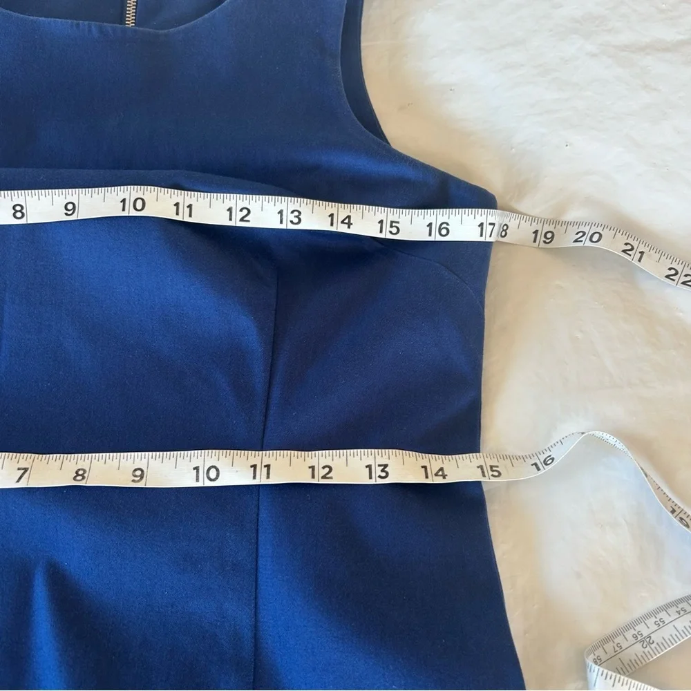 Southern Tide Charleston Scallop Sheath Dress Yacht Blue Size 4 Classic Preppy